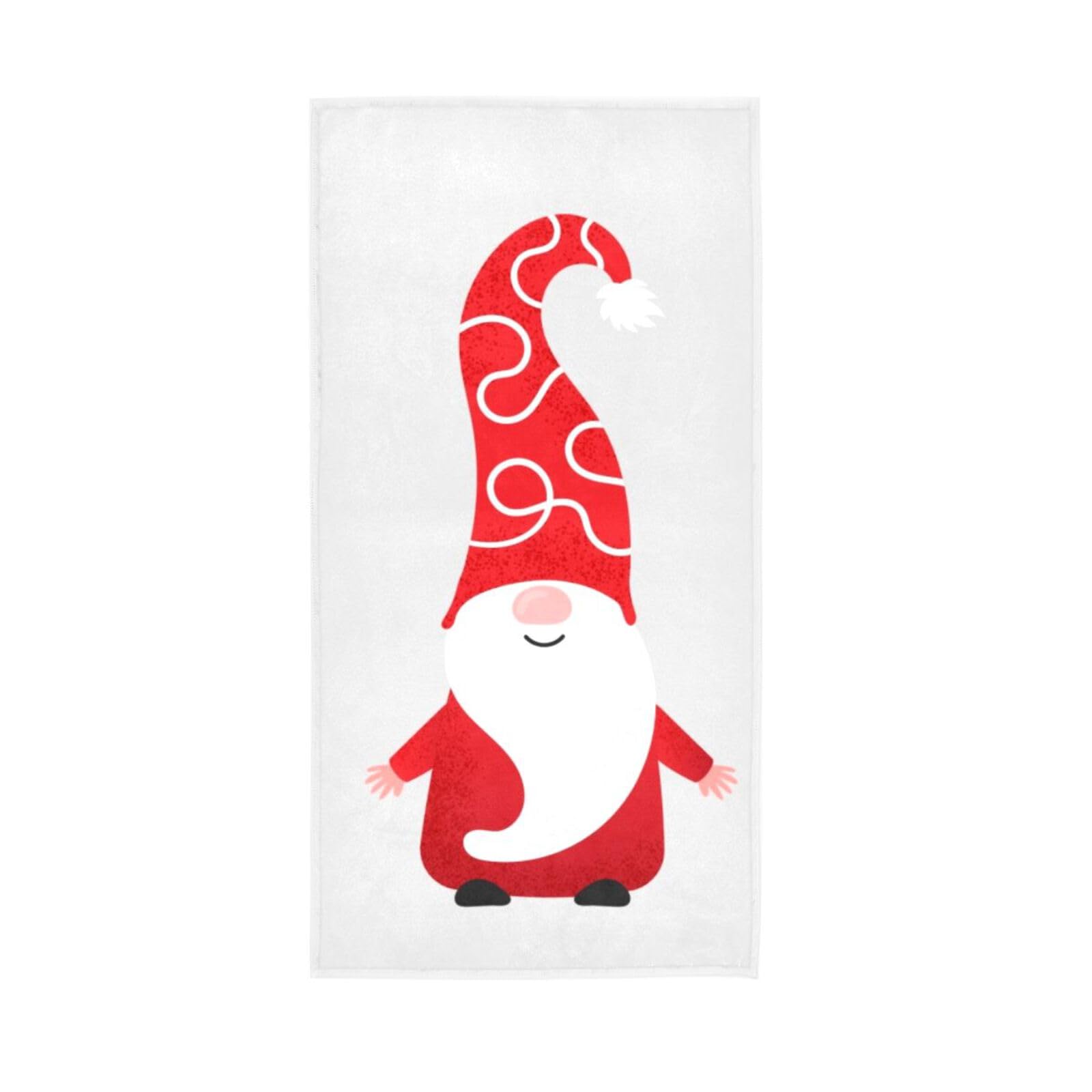 HUYGD Cute Christmas Gnomes Towels, 15 x 30 Inches, Spa Towels for Body Face Towels for Bathroom