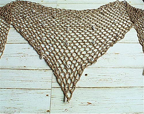 Khaki Swimwear Cover Up,Sexy Beach Hand Crochet Shawl Capelet Cover Up Sunscreen Net Triangle Fishnet Skirt 59"*31.5"(SJJ96)4