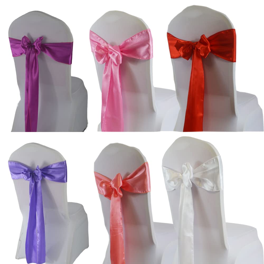 LAYSAM (10/50 Pezzi) Fiocco in Raso Fascia per Sedia da Matrimonio Decorazione Nastro Farfalla Fascia per Cravatta per Natale Compleanno Telai per Feste al Coperto/all'aperto