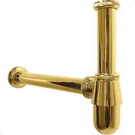 Dona D Cor, Sifao Dourado Copo Metal 7/8 Pia Suspensa Banheiro Cuba Esculpida Copo Aparente Lavabo Tanque Lavatorio 30mm Brilhoso