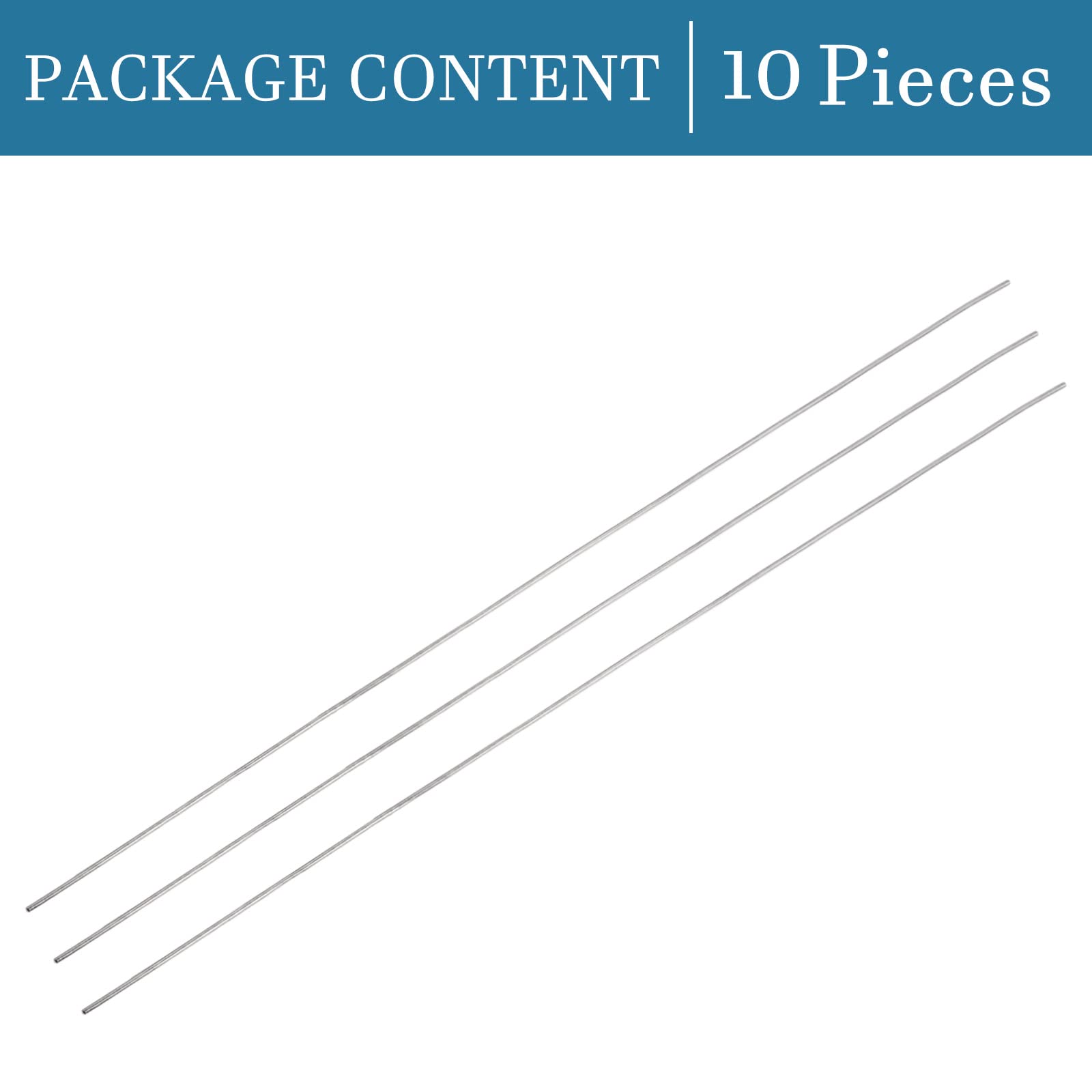 QUARKZMAN 300mm x 1mm Acciaio Inox 304 Aste Lineari Rotonde 10pz