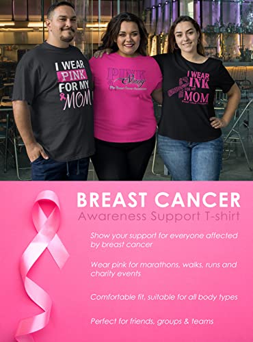 Promotion & Beyond Breast Cancer Family Support I Wear Pink for My Mom Shirts for Youth October Awareness4