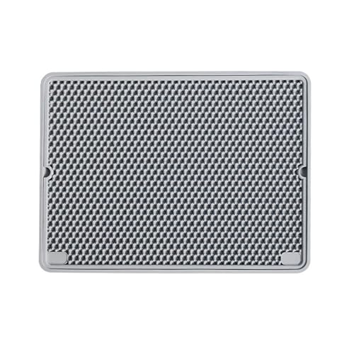 penefa シリコンマット 猫 トイレ用 グレー 38×50cm 砂取りマット 猫 トイレマット 猫用 猫砂キャッチャー 折り畳み 犬 猫砂マット トイレマット 猫砂飛散防止 猫砂取りマット 砂が ペット 二重構造 滑り止めマット 清潔簡単 猫のトイレ用