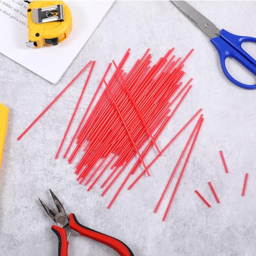 200 pitillos rojos de plástico para aerosol 12 cm miniatura 7