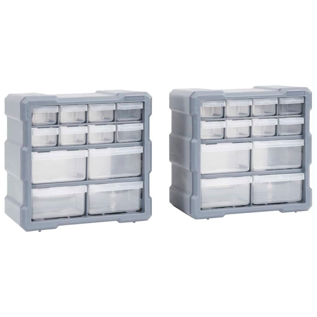 Organizador de múltiples cajones con 38 cajones, 52 x 16 x 37 cm, organizador de herramientas de plástico resistente a los golpes para tuercas, pernos, tornillos como caja de manualidades