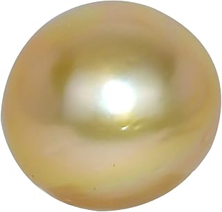 Golden South Sea Pearl Round Loose Gemstone 16.27 Cts | Natural Premium Luxury Pearl for Ring Pendant Earrings | Rare Fine Jewelry Supply