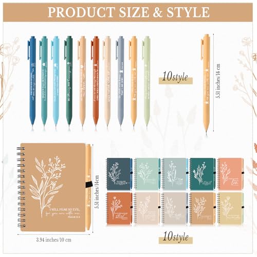 Cuadernos espirales con versículo bíblico para regalo religioso 2
