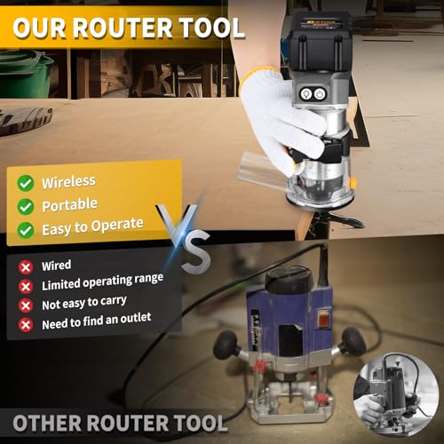 JEXUGK 21V Brushless Wood Router
