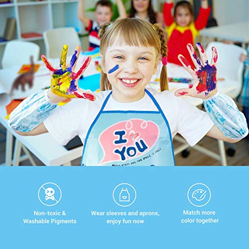 Kids Dinosaur Painting Kits 70pcs, DIY Dinosaur Toys Art and Craft with Kid\'s Apron, Play Mat, Decorate Your Own Dinosaur Figurines 3D Drawing for Boys Girls Ages 4 5 6 7 8 9 10 - Thumbnail 4