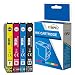 Produktbild Fimpex kompatibel Tinte Patrone Ersatz für Epson Workforce Pro WF-3800 WF-3820 DWF WF-3825 DWF WF-3830 DWTF WF-4800 WF-4820 DWF WF-4825 DWF WF-4830 DTWf WF-7800 WF-7830 DTWf (B/C/M/Y, 4-Pack)
