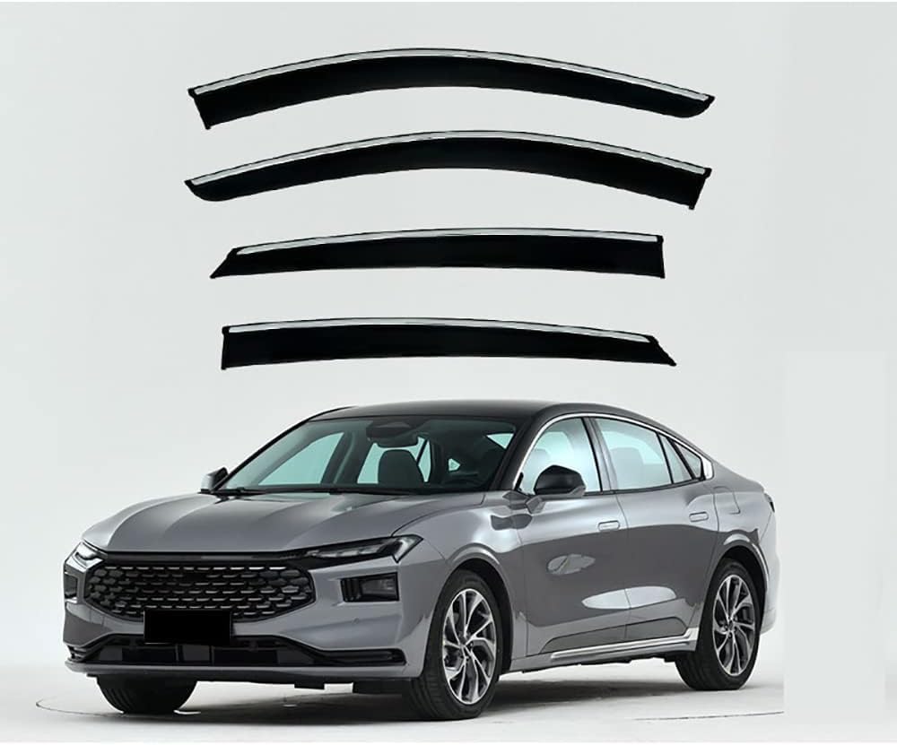 PANXUC Car Wind Deflectors for Ford MONDEO 2022, Side Window Wind Rain Deflector Window Visor Sun Rain Guard Smoke Guards