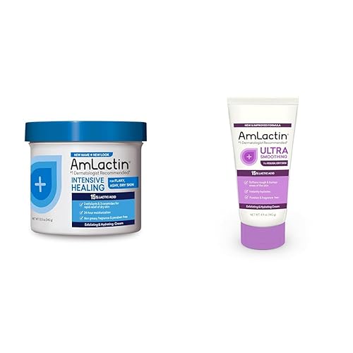 AmLactin Crema corporal curativa intensiva 12 oz tina y ultra suavizante 4.9 oz Crema corporal y manos con 15% de ácido láctico
