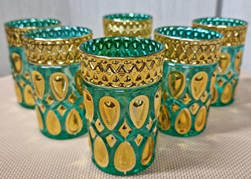 Set di 6 bicchieri di vetro per tè marocchino