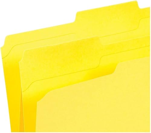 Miniatura 8 de Staples 508903 Carpetas de archivos con pestañas reforzadas Letra 3 Pestaña Amarillo 100Caja