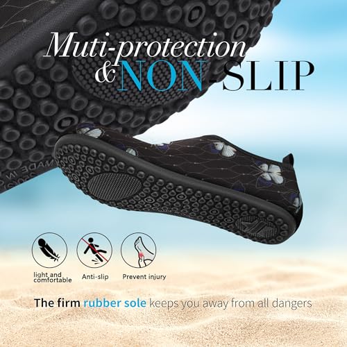 Image of Homitem Water Shoes for Women Men Aqua Socks Swim Beach Pool River Slip-On Barefoot Quick-Dry Vacation Cruise Essentials Accessories for Yoga Kayak Sports