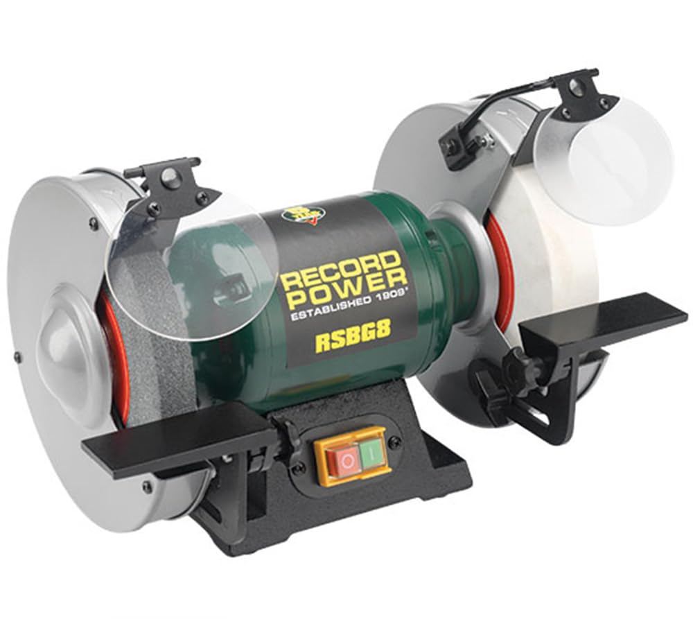 Record Power - Meuleuse RSBG8 avec 2 meules pour affûter les outils métalliques