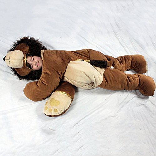for Children up to 54 inches Tall. The Original SnooZzoo Lion Children's Stuffed Animal Sleeping Bag.