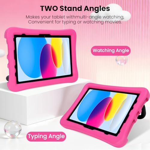 Étui pour enfants pour iPad idéal pour les devoirs et trajets en rose - 2
