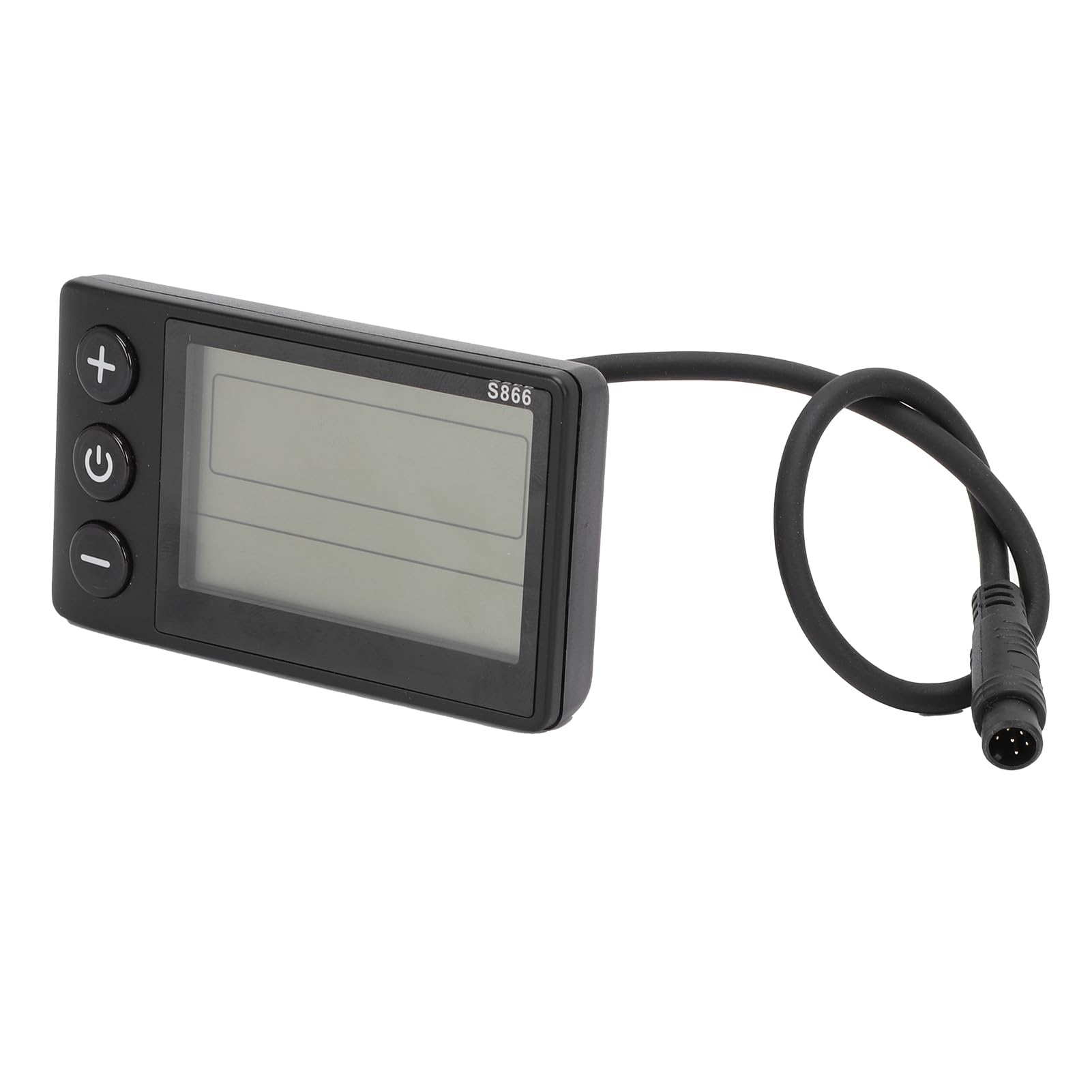 Display LCD per Bici Elettrica, Pannello di Controllo S866 con Contorno Impermeabile a 6 Pin per Modifica Scooter, Computer di Guida con Schermo Grande, Manubrio Universale da 22,2 Mm