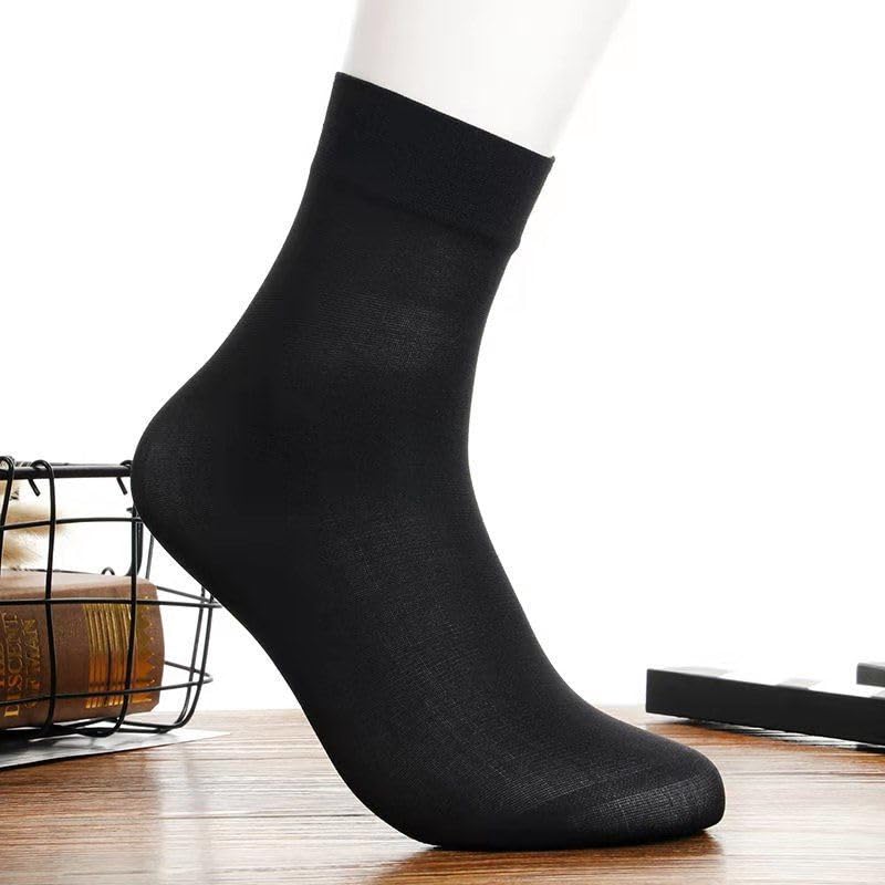Nylon Sheer Socks For Unisex,Thin Transparent High Ankle Summer Dress Stockings 12 Pairs4