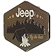 Open Road Brands Jeep Campfire Off The Grid Brown Vintage Embossed Metal Magnet - an Officially Licensed Product Great Addition to Add What You Love to Your Refrigerator