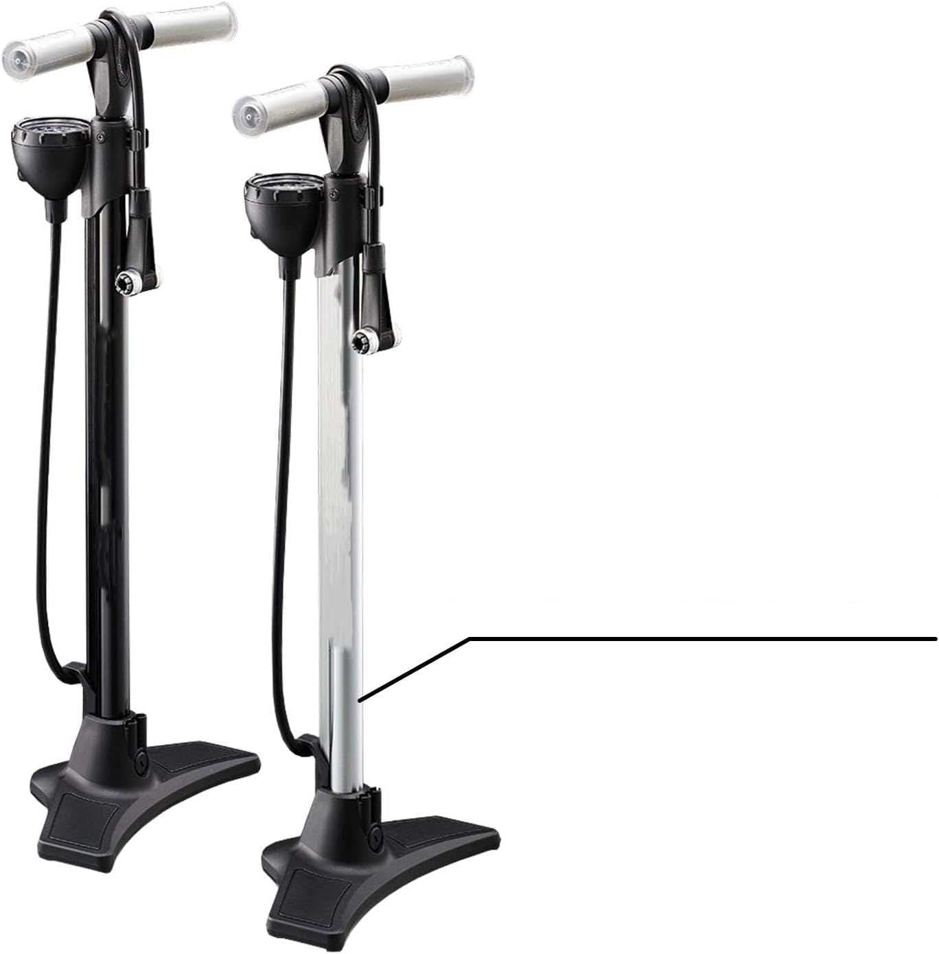 自転車 空気入れ ワンタッチ装着 全バルブ対応 黒 アルミ製 [並行輸入品]