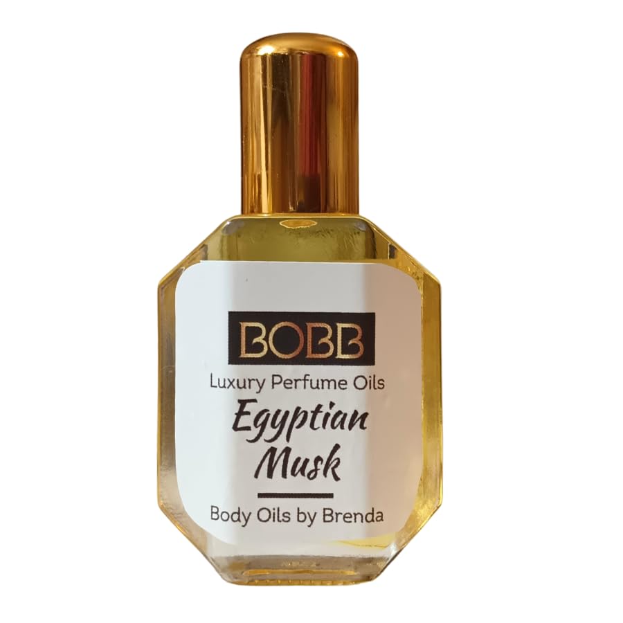 Body Oils by Brenda Egyptian Musk Body Oil, Pure Thick Uncut Authentic Original Fragrance, Unisex, All-Natural Classic Concentrated Scent (1/2 oz.)
