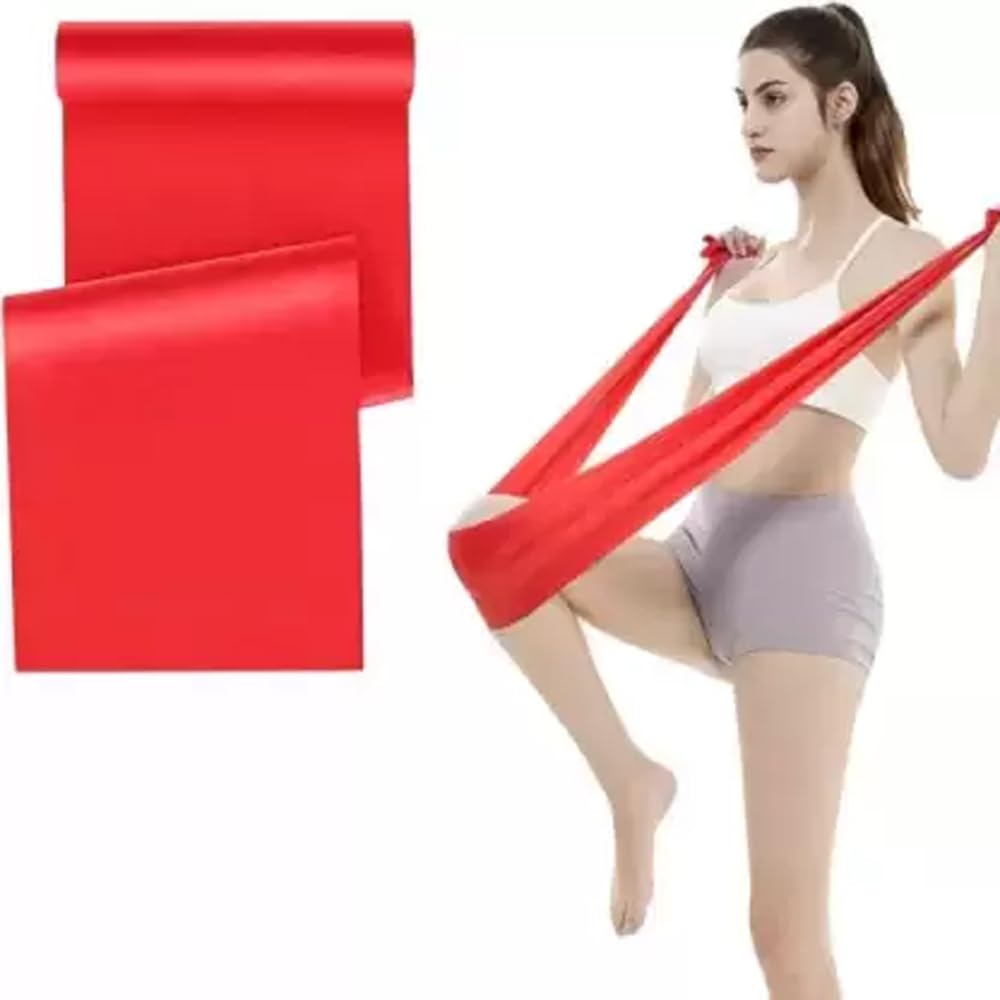 D-fix® Yoga Band | Thera Band for Physiotherapy, Stretching, Yoga & Resistance Workout | Latex-Free, Anti-Allergic & Tear-Resistant thera Band for Exercise (Red)