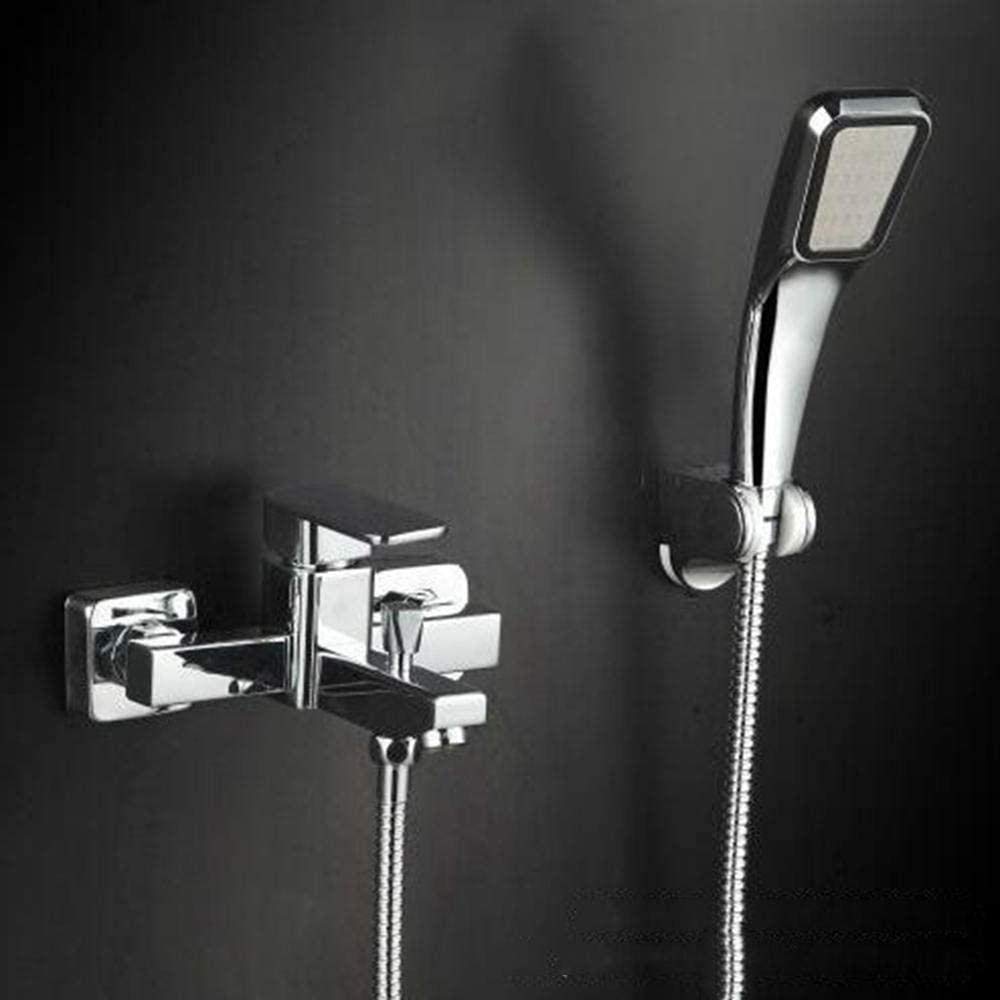 Ensemble de douche en cuivre avec robinet eau chaude et froide pour baignoire