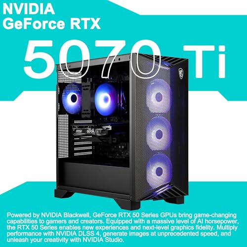 Image of msi Aegis R2 AI 2nd Gaming AI Desktop Intel 24-core Ultra 9 285 64GB RAM 8TB SSD GeForce RTX 5070 Ti 16GB (Up to 1406 Tops) 5Gb LAN Wi-Fi7 RGB CPU Air Fan Cooler 80+ Gold PSU Win11Pro w /ICP Accessory