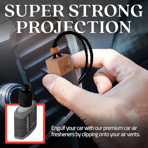 Image of Greed Gift Set with Refill Bottle | Perfume Inspired Car Fragrances | Strong Car Freshener with Odor Eliminator Technology | Greed Automotive Freshener by Perfa