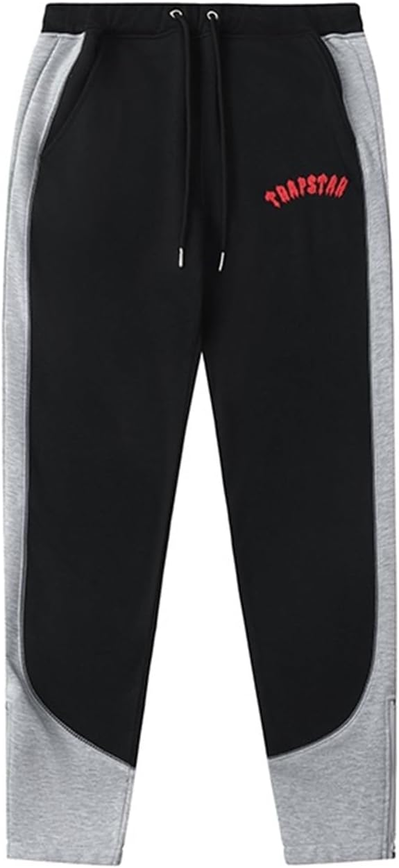 Embroidered Trapstar Tracksuit for Men and Women, Unisex Trapstar Shooters Suit, 2 Piece Sports Jogging Set Autumn Winter, Fleece Hooded Sweatshirt and Pants (Color : 8837 red, Size : X-Large