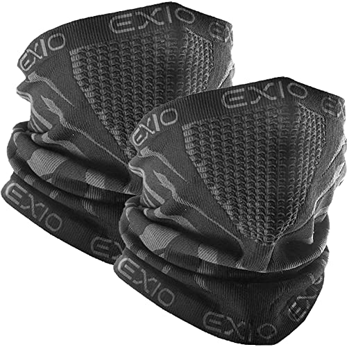 EXIO Winter Neck Warmer Gaiter/Balaclava (1Pack or 2Pack) - Windproof Face Mask for Ski, Snowboard
