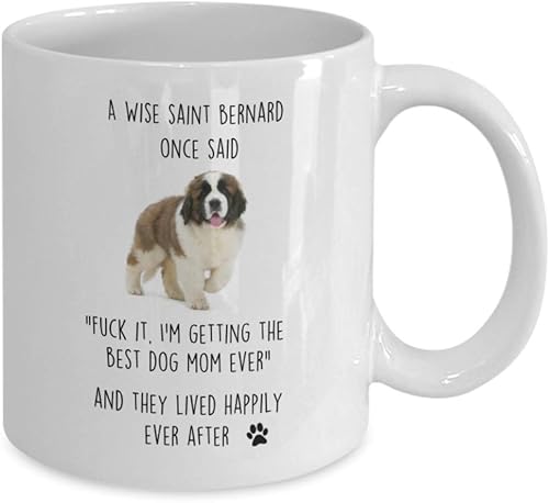 Vista 2 de Taza de San Bernardo St. Bernard Coffee Cup Idea for Best Dog Mom Ever
