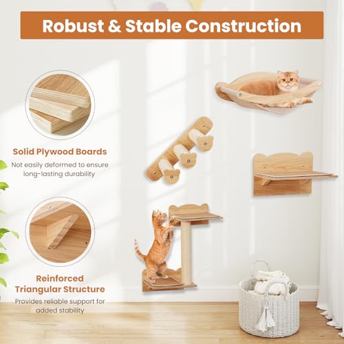 Mueble de pared para gatos PETSITE 4 piezas miniatura 6