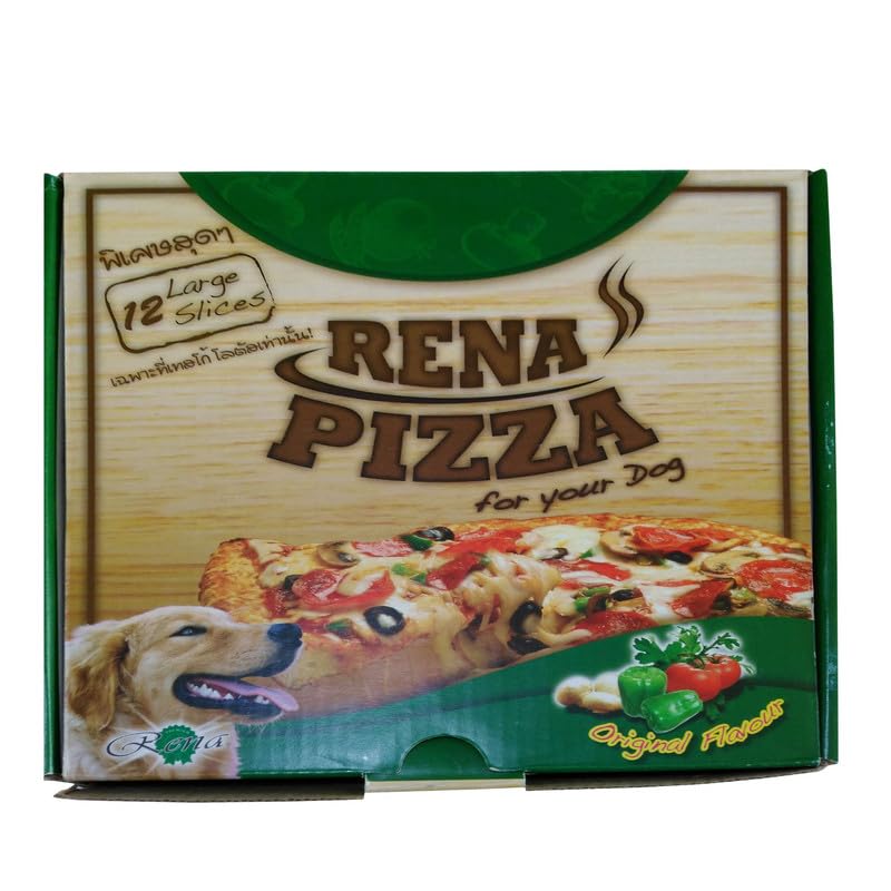 Rena Dog Pizza Treat Snacks, Chicken & Cheese Flavor, Delicious, Nutritious, Suitable for All Breeds, 12 Large Slices (Pack of 2) (B0CHS4ZY8B) Amazon Price History, Amazon Price Tracker