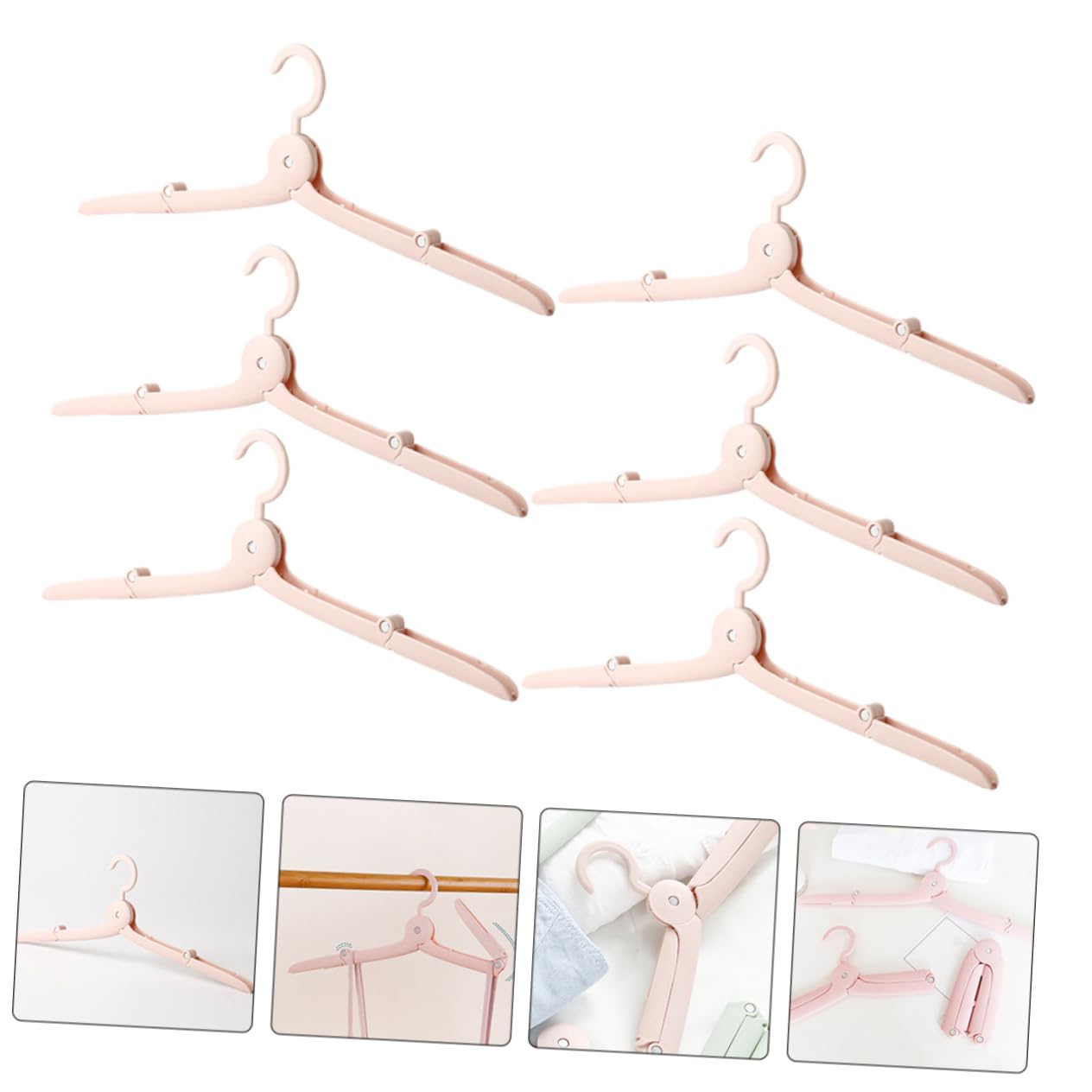 CHILDWEET 6pezzi Grucce Pieghevoli Per Abiti Organizer Da Viaggio Appendiabiti Da Viaggio Gruccia Per Armadio Grucce Per Viaggi Compatte e Resistenti