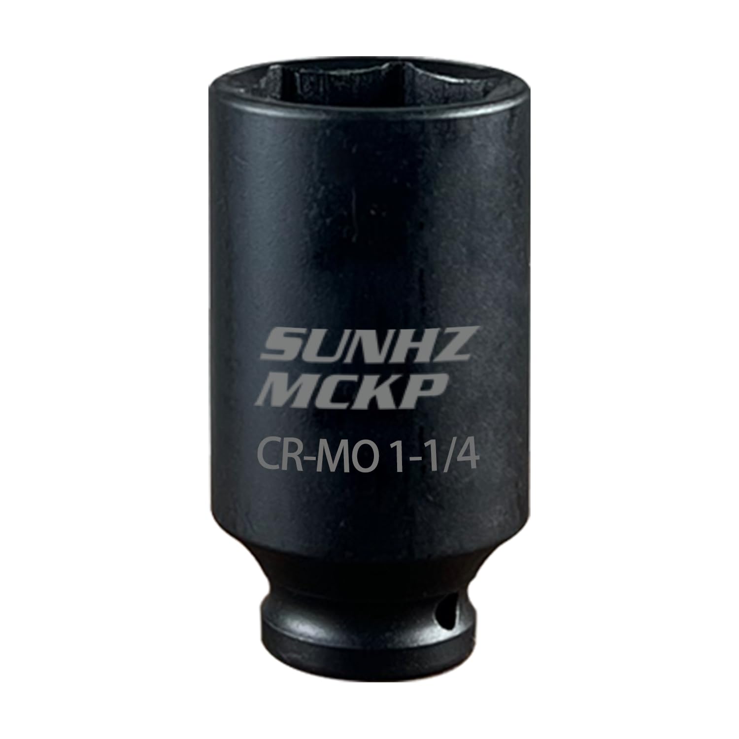 SUNHZMCKP 1/2 Inch Drive Impact Socket, SAE 1-1/4 In Deep 6 Point Socket, CR-MO, Axle Nut Impact Grade Socket for Easy Removal (1-1/4)