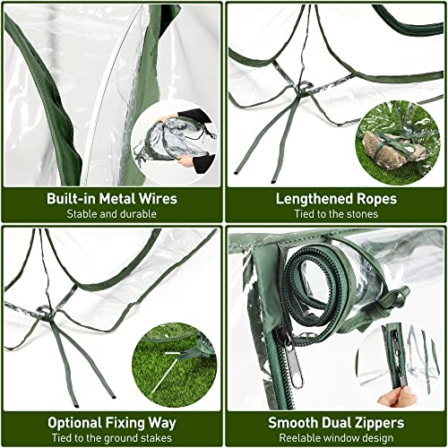 2 Pack Mini Greenhouse, Pop Up Grow Small Greenhouse For Outdoors, Portable Greenhouse Cold Rain Protection Tent Flower Plant Cover House For Patio Backyard And Garden #TOP3