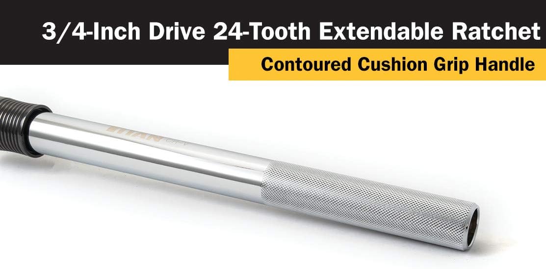 One-Day Sale: Up to 50% Off Titan 12072 3/4-Inch Drive x 19-1/2 to 30-1/2-Inch 24-Tooth Extendable Ratchet 🛒 Crazy Deals Titan 12072 3/4-Inch Drive x 19-1/2 to 30-1/2-Inch 24-Tooth Extendable Ratchet