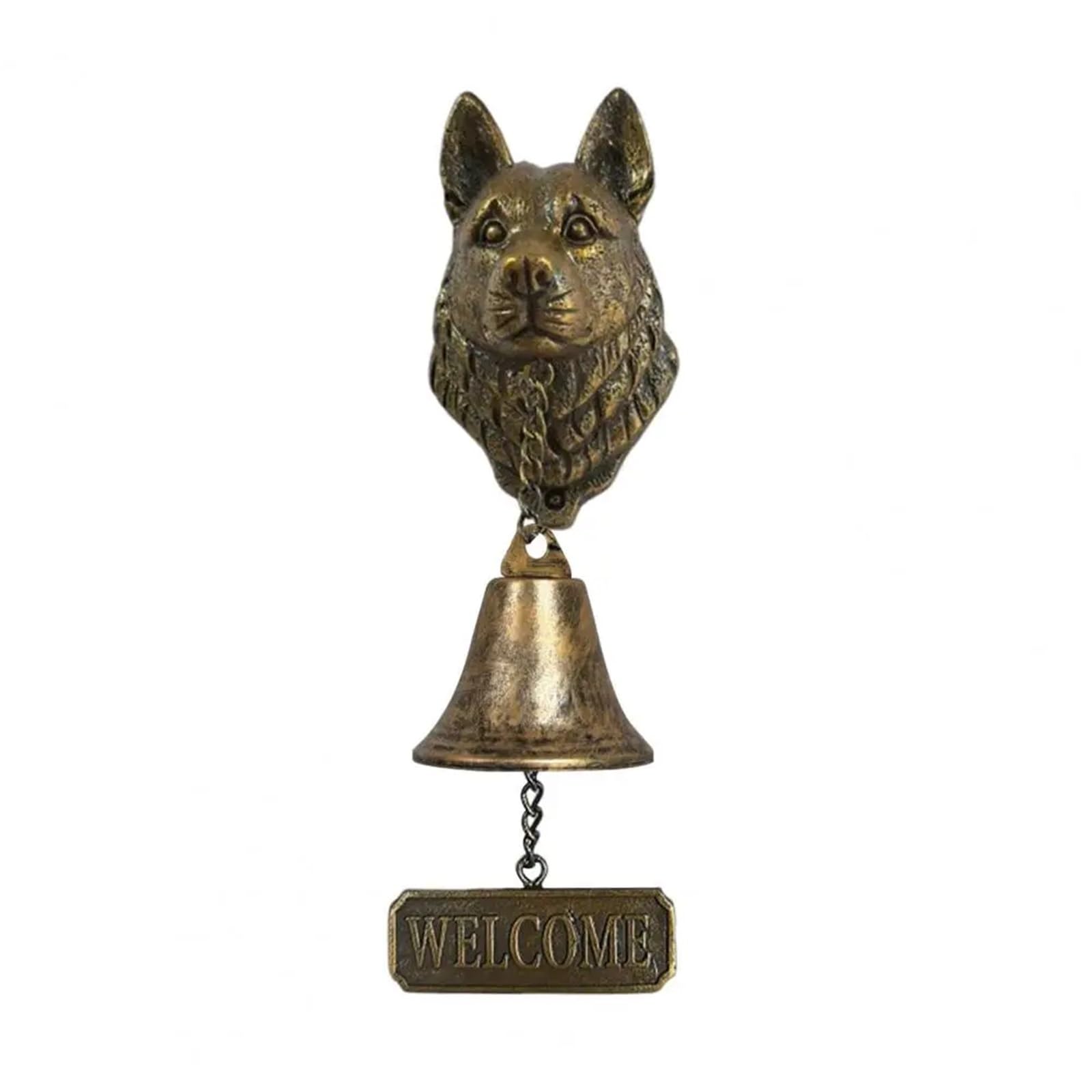 Wind Chimes For Garden Wall Mounted Doorbell Decorative Vintage Dog Welcome With Poodle Shepherd Home Design(Color 3)