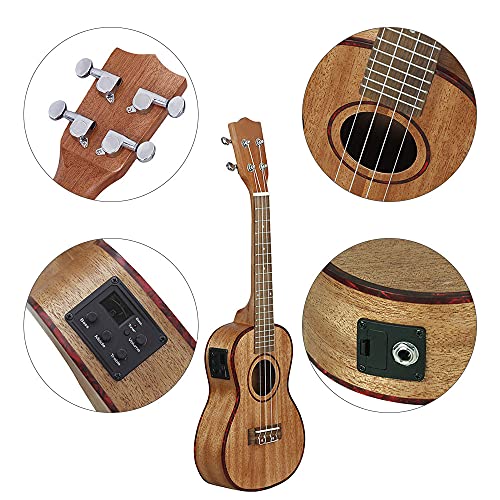 HUIOP Tenor Ukulele, 24 Pouces Ukulele Ukelele Uke Kit Sapele Wood avec LCD EQ y Compris Sac de Transport Capo Strings Strap Finger Maraca Chiffon de Nettoyage - Les Beatles, Paul McCartney, John Lennon, RIngo Starr, George Harrison HUIOP Tenor Ukulele, 24 Pouces Ukulele Ukelele Uke Kit Sapele Wood avec LCD EQ y Compris Sac de Transport Capo Strings Strap Finger Maraca Chiffon de Nettoyage – Image 8