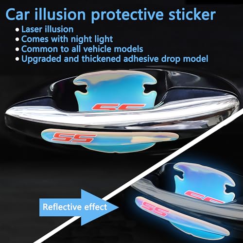 Image of 8 PCS Car Door Handle Scratch Protectors,Car Door Protector Edge Guards Universal Door Handle Protector Paint Guard (SS)