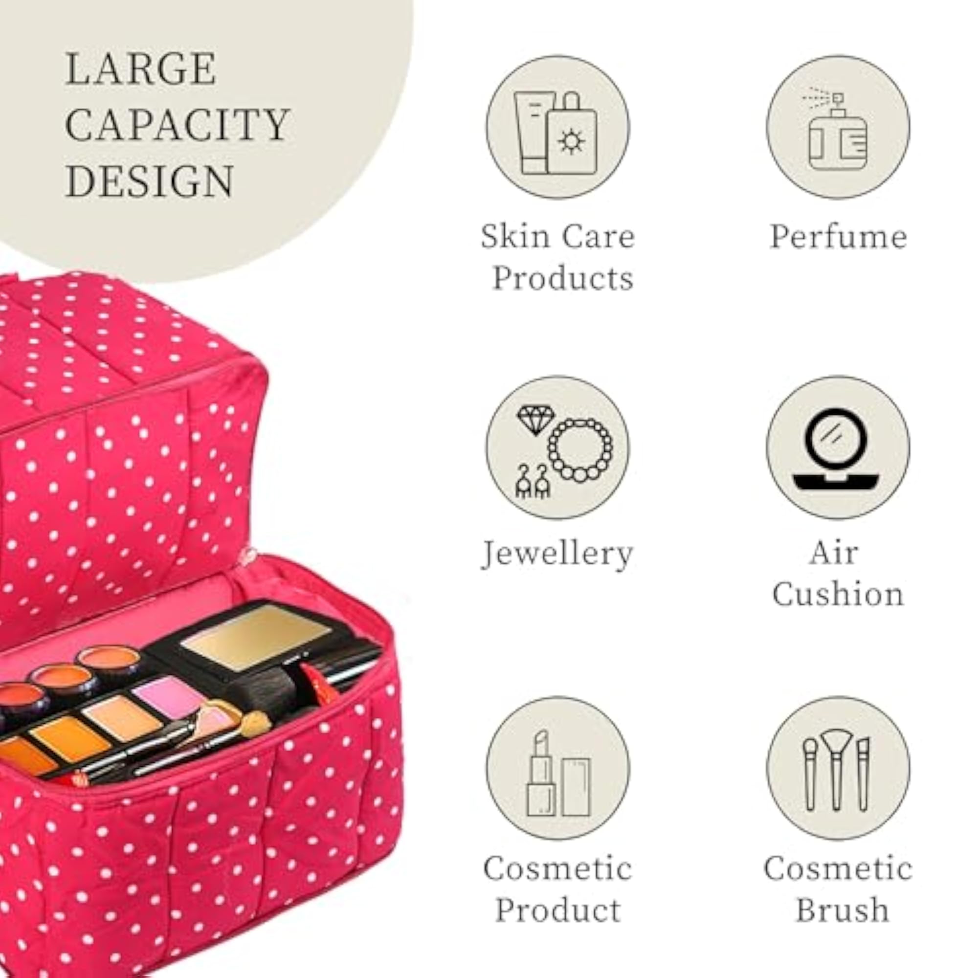 Stylish Cotton Handbag for Women & Girls with 2 Compartments