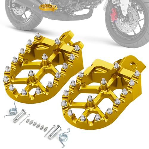 Repose-pieds de moto doré haut de gamme en finition anodisée