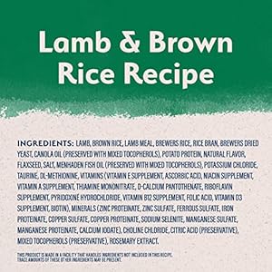 Pure Steadiness Restricted Ingredient Pet Dry Canine Meals with Wholesome Grains, Lamb & Brown Rice Recipe, 24 Pound (Pack of 1)