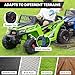 TOBBI 12V Kids Ride On Car Toy, Toddlers Electric Off-Road Truck, Battery-Powered 4 Wheels Vehicle to Drive with 25W Dual Motors/Safety Belt/Horn/Music & LED for Chirdren Aged 3-6 Years-Green