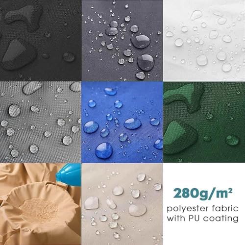Waterproof Oxford Awning Replacement Fabric UVProtected Canopy r with Valance for Doors Windows Decks Patios and Yards 10x5ft (3x1.5m)