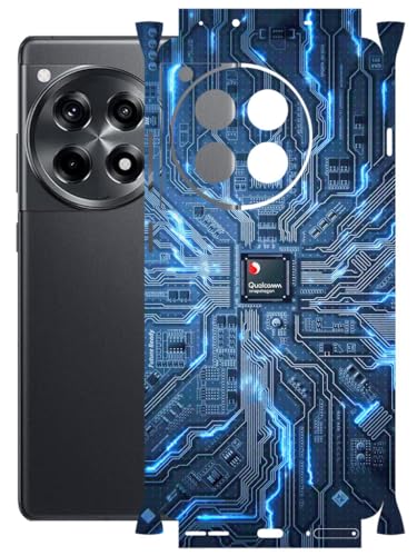Image of AtOdds - Full Body Back Screen Guard Protector Film - Lamination Wrap Skin Sticker Compatible with ONEPLUS 12R (5G) | Scratchproof Matte Finish (Circuit)