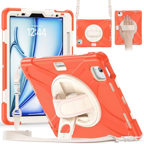 Coque iPad Air 11 incassable orange pour protéger la tablette enfant